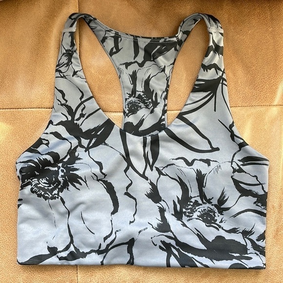 SzM Z by Zella long line studio bra. Black/ steel blue grey. EUC - Picture 1 of 4